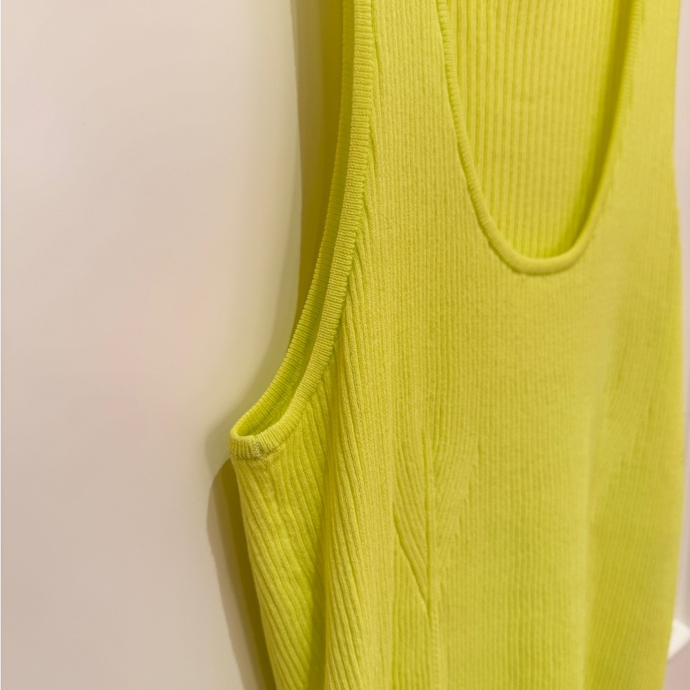 Twin-Set Yellow Ribbed Knit Tank Top - Picture 8 of 13